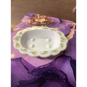 GILAC vintage "Daisy" soap dish bathroom decor 70’s Made In Spain Rare